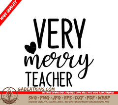  Merry Teacher SVG SVG