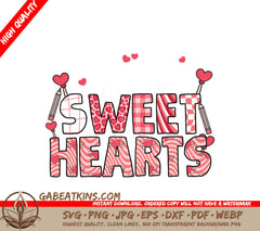 Sweet Hearts Teacher Valentine SVG SVG