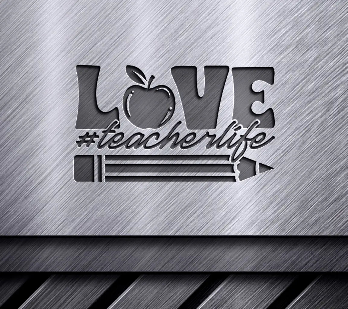 Teacher Love Apple Pencil SVG SVG