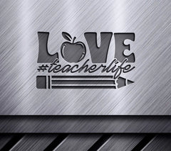 Teacher Love Apple Pencil SVG SVG