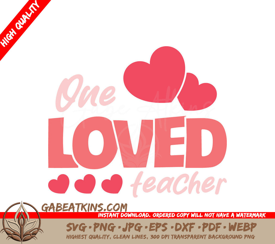 Teacher Valentine Hearts SVG  SVG