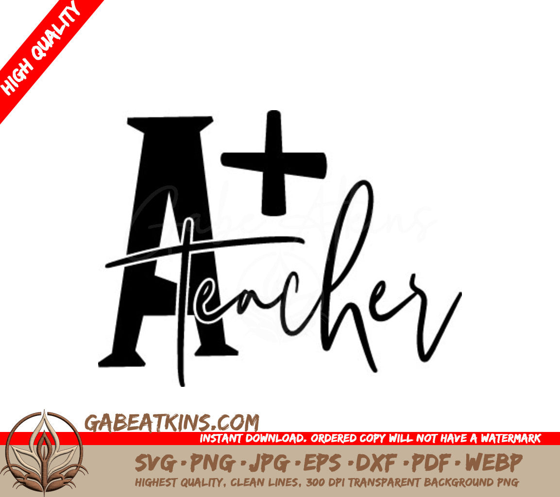  Teacher Cross Design SVG SVG