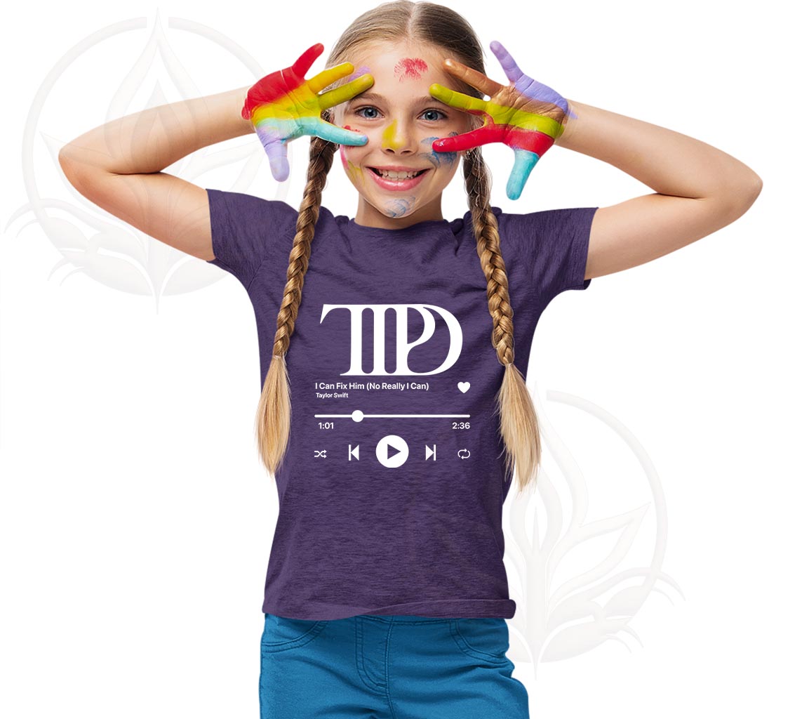 I Can Fix Him (No Really I Can) T-Shirt For Kids | Taylor Swift Inspir | Tortured Poets Department Music Player