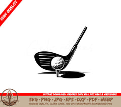 Tee Time Ready SVG Cut File Design 
