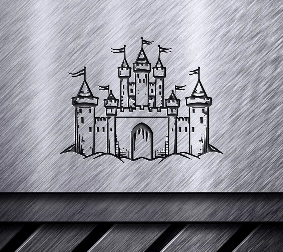  Castle SVG with Flags - Mini Truck Icon Vector Graphics SVG