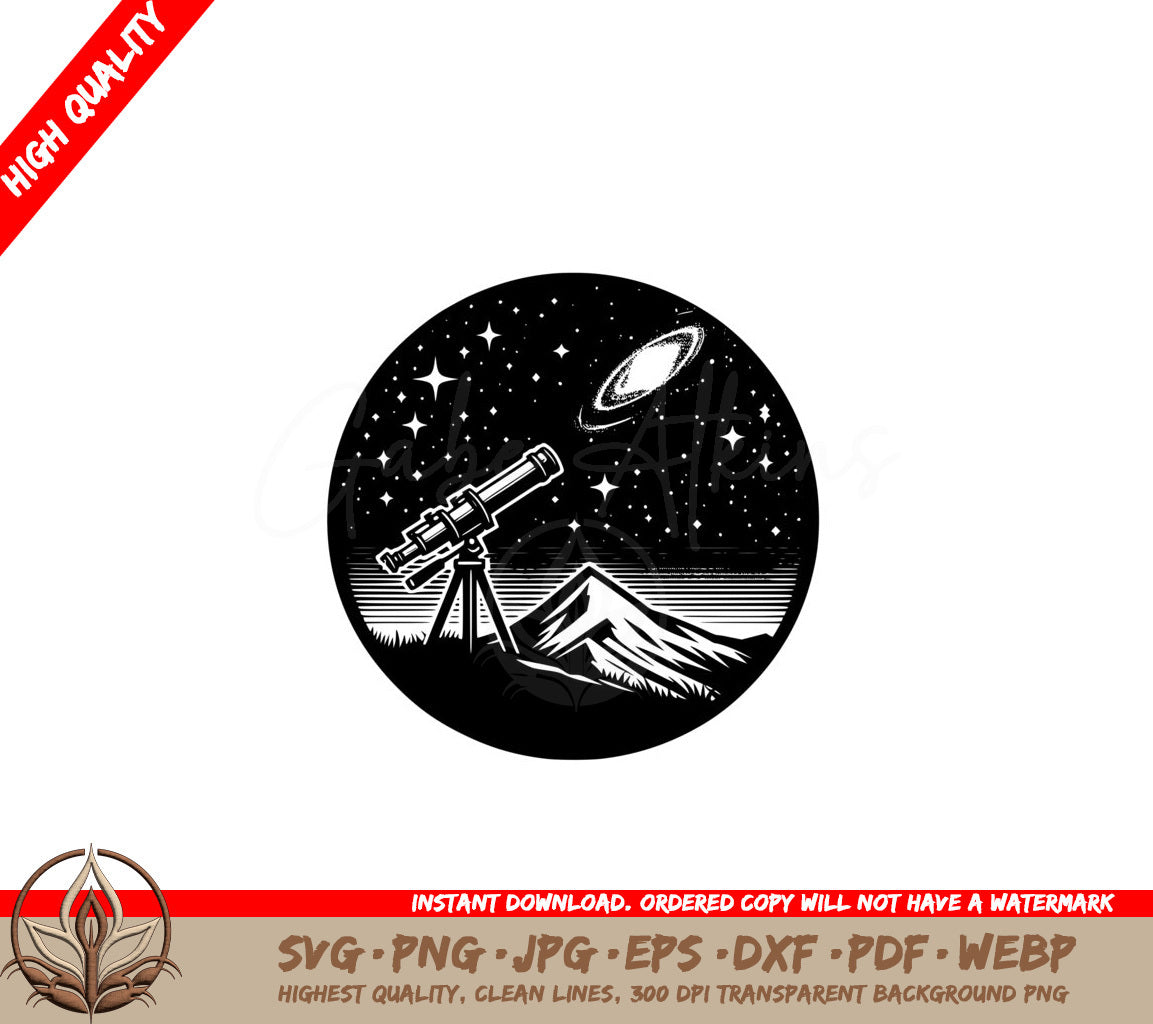 Telescope Mountain Adventure SVG