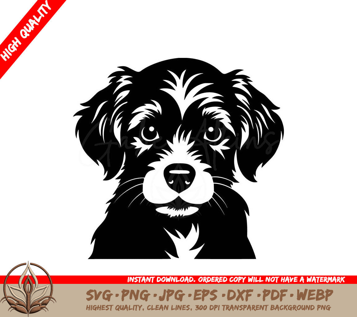 Terrier Portrait - Digital Download (SVG, PNG, JPG, AI, PDF, DXF, EPS, WebP) 
