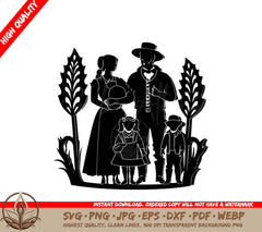 Thanksgiving Family Digital Design - SVG, PNG, JPG, AI, PDF, DXF, EPS  WebP File Formats 
