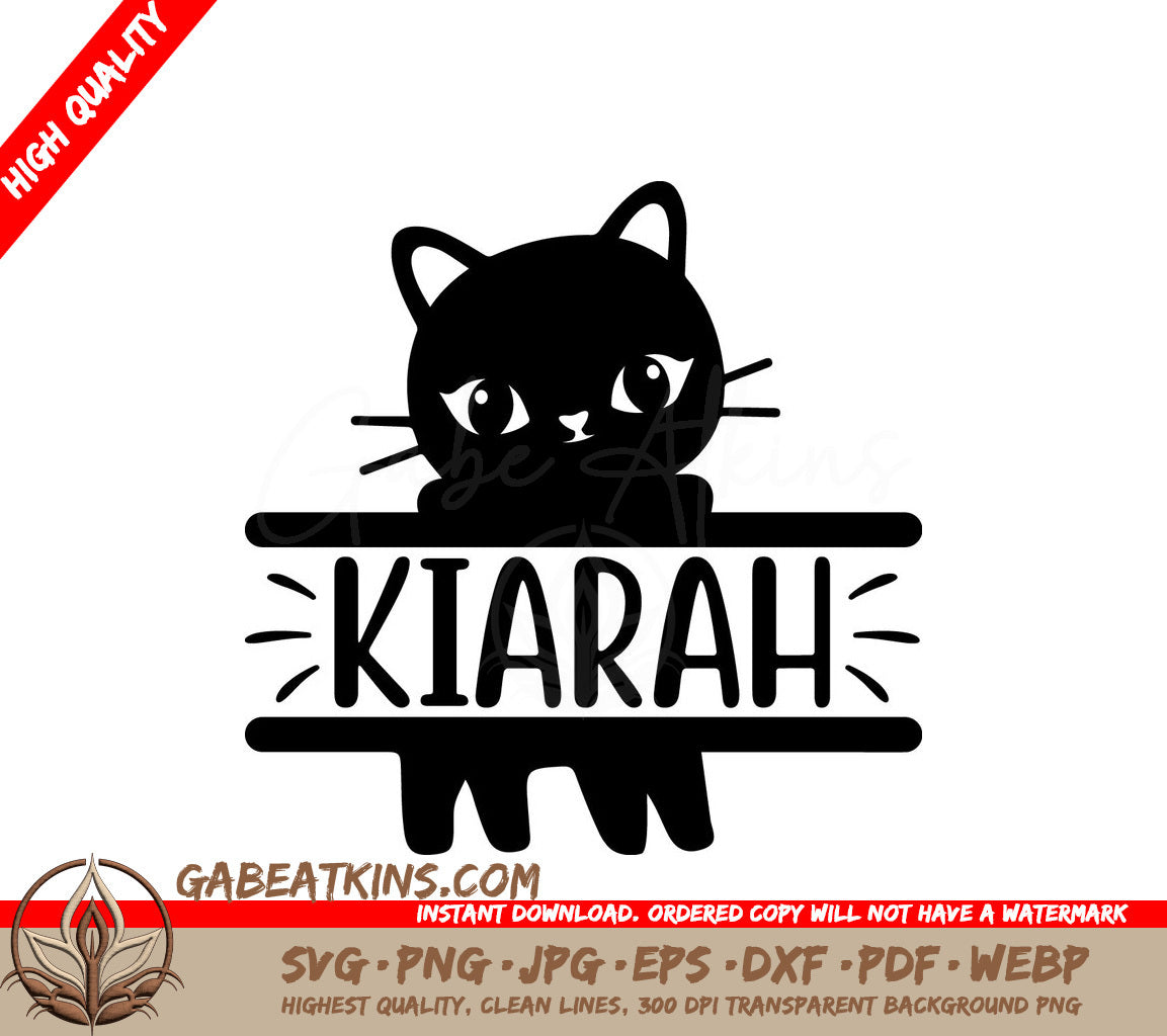 Black Cat Kiarah Valentine SVG SVG