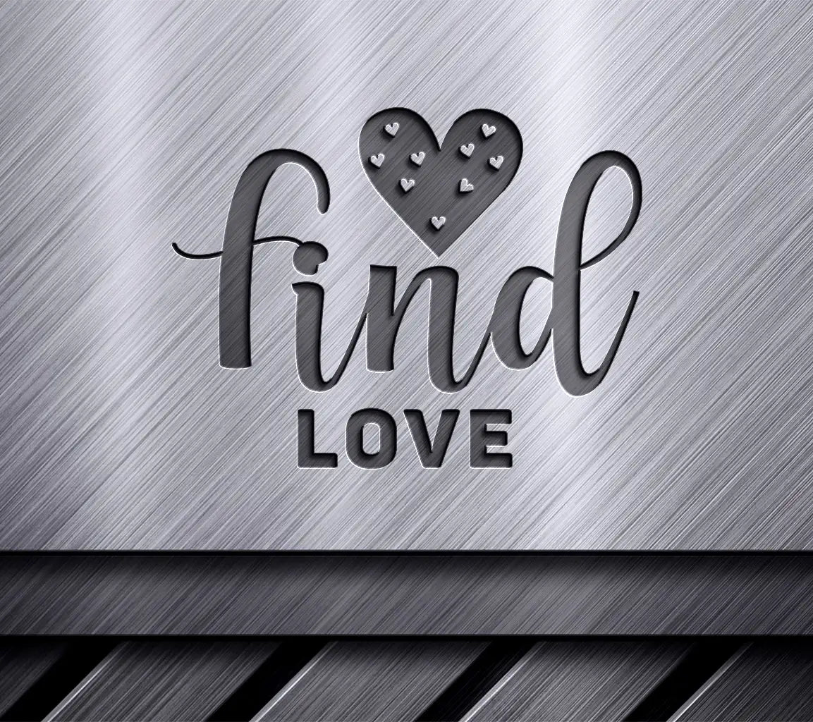 Pink Find Love Heart SVG SVG