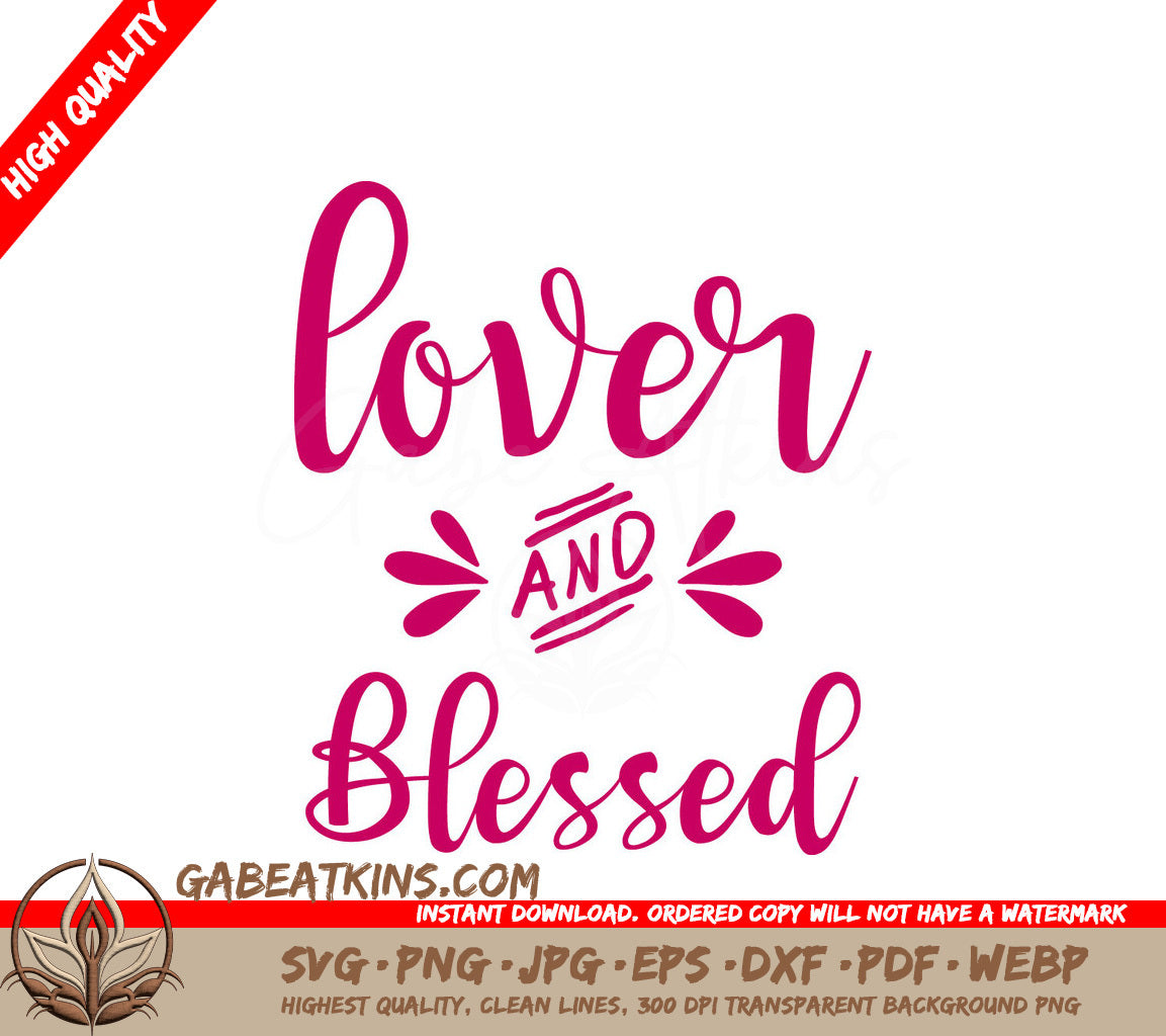 Pink Lover & Blessed SVG SVG