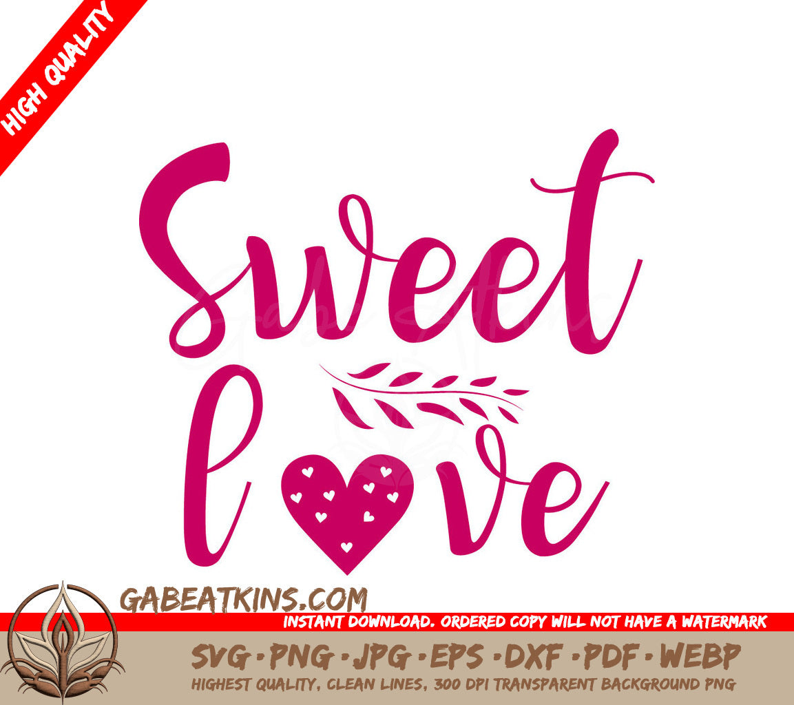 Pink Sweet Love Heart SVG SVG