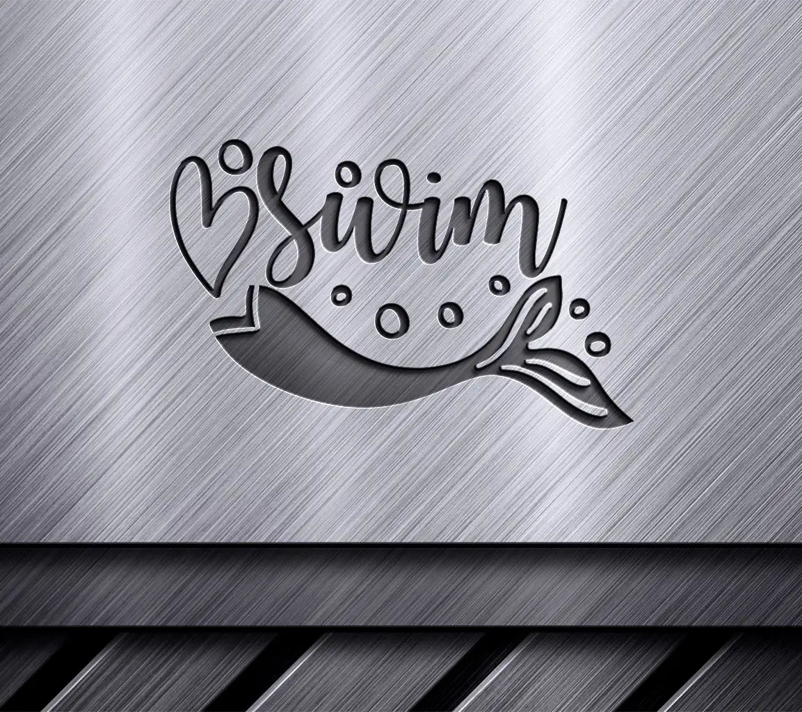 Mermaid Tail Swim SVG Design SVG