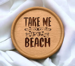 Blue & Brown Beach SVG Sign SVG