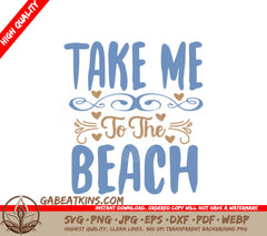 Blue & Brown Beach SVG Sign SVG