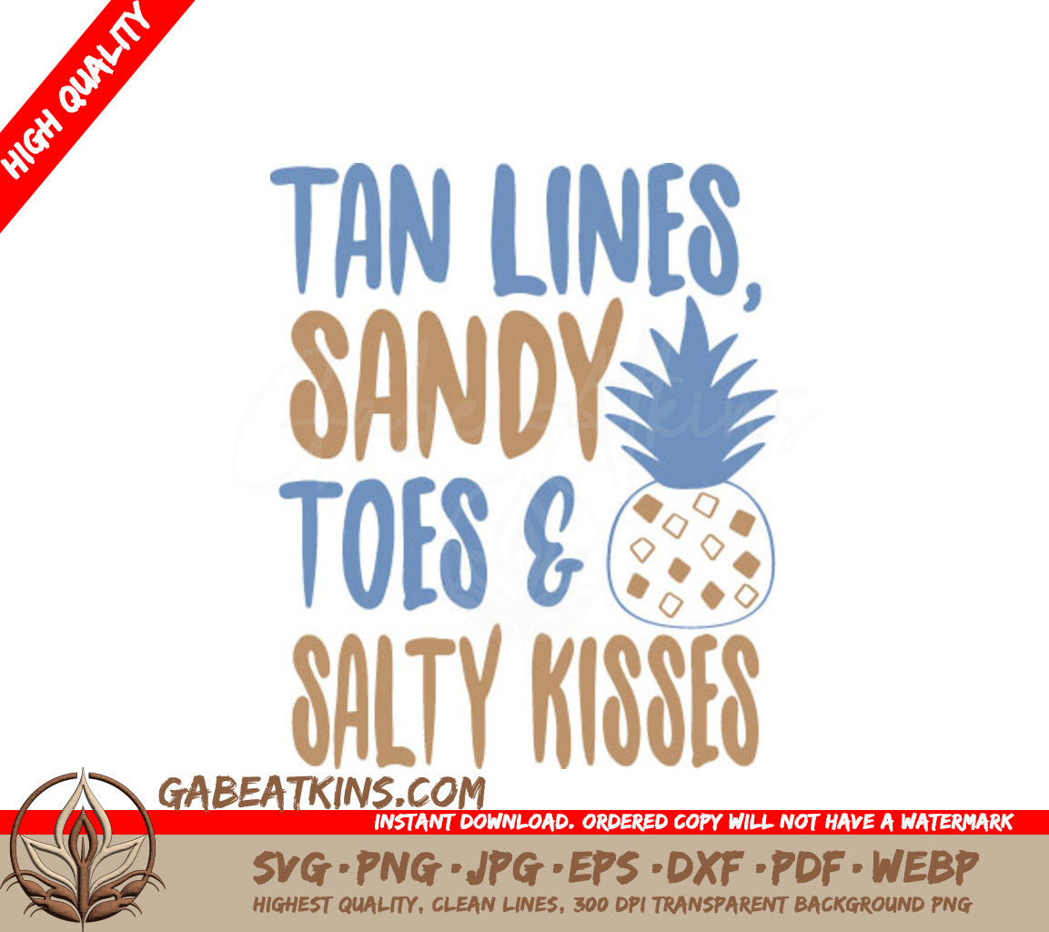 Tan Lines & Salty Kisses SVG SVG