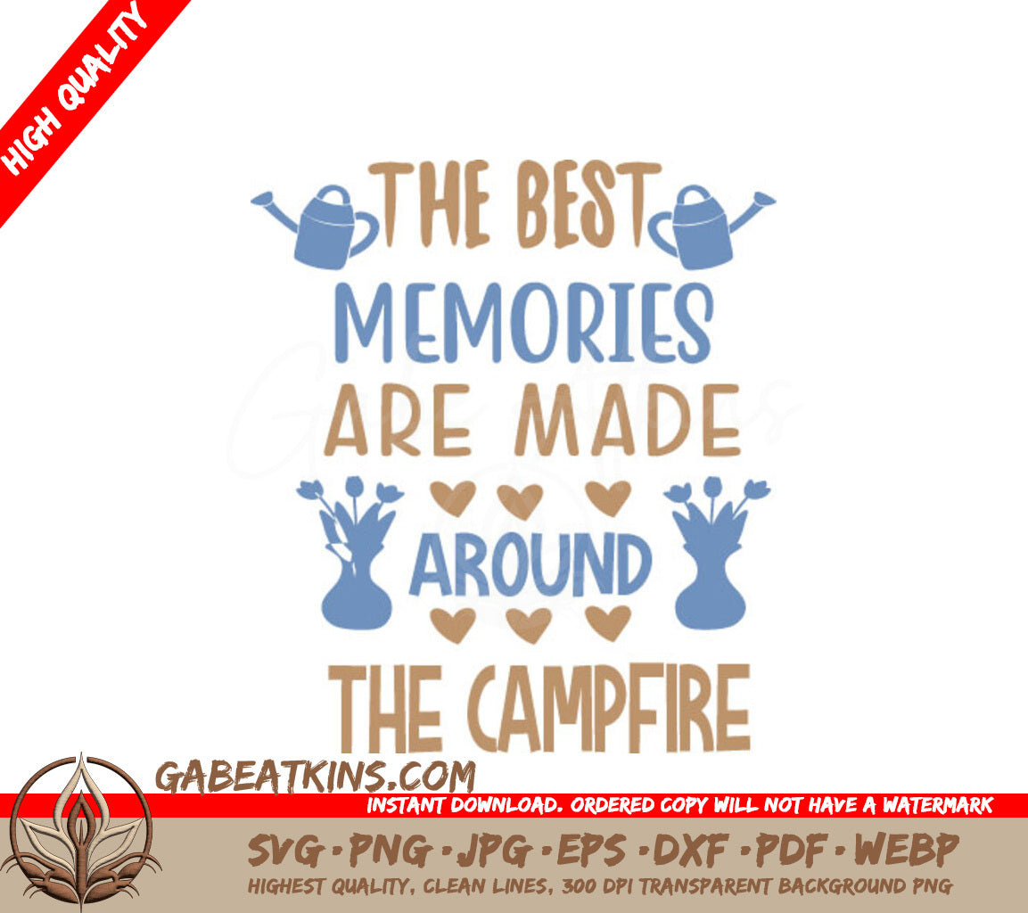 Campfire Memories SVG Poster SVG