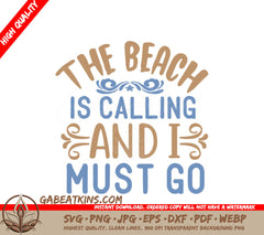 Beach Calling SVG Design SVG