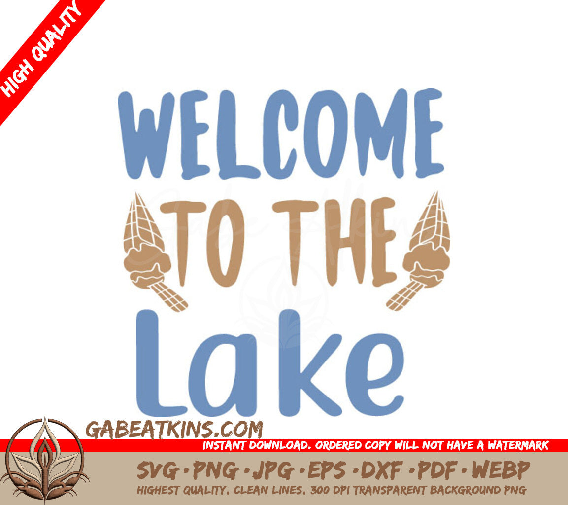 Welcome Lake Ice Cream SVG SVG