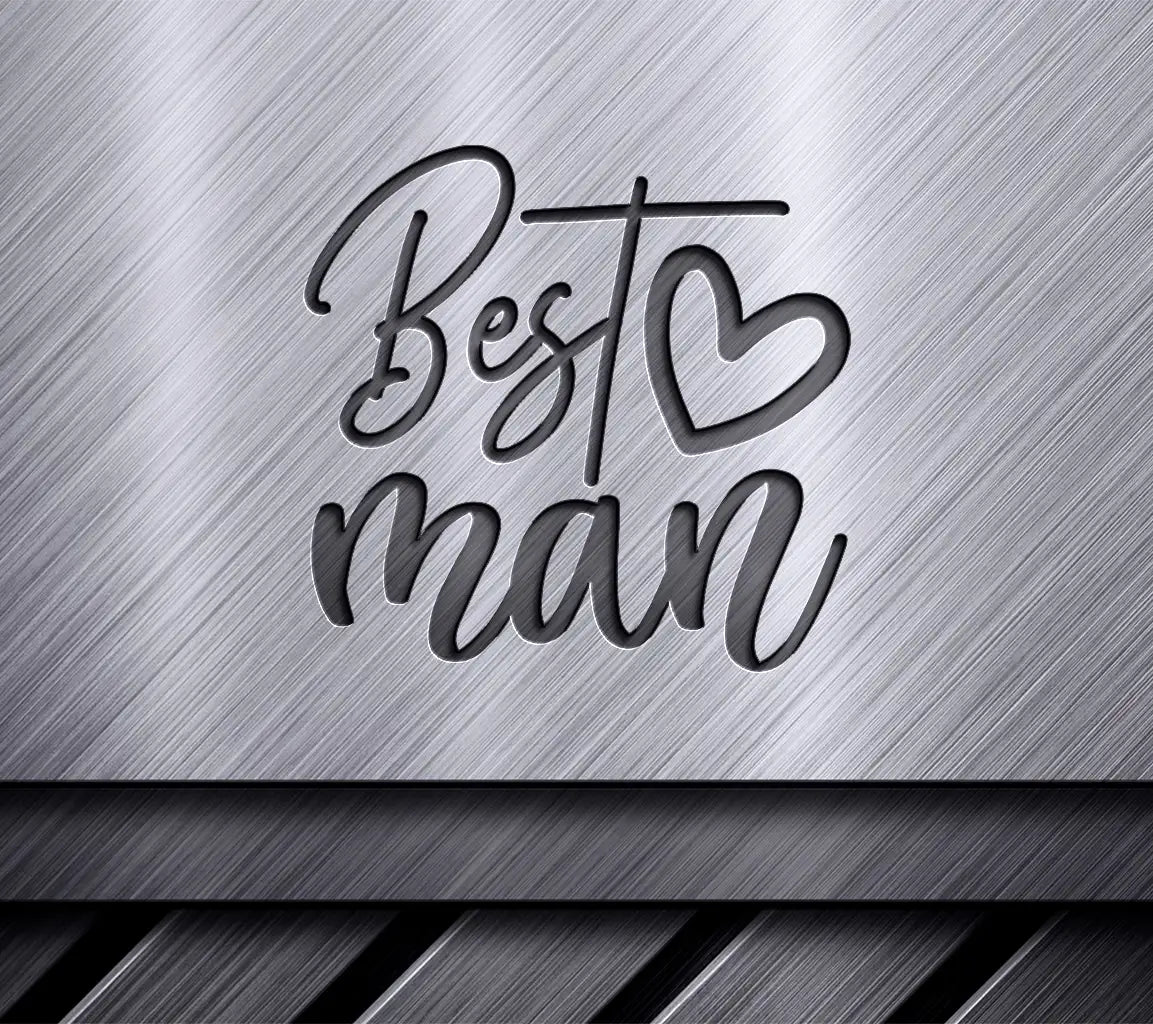 Best Man Heart SVG Design SVG