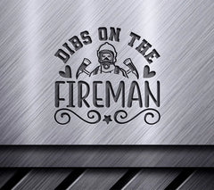 Fireman Dibs SVG Black White SVG