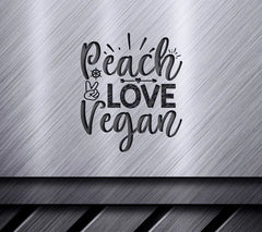 Peach Love Vegan SVG Design SVG