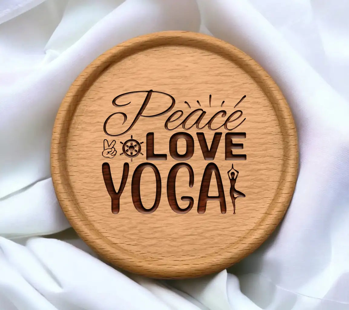 Peace Love Yoga SVG Design SVG