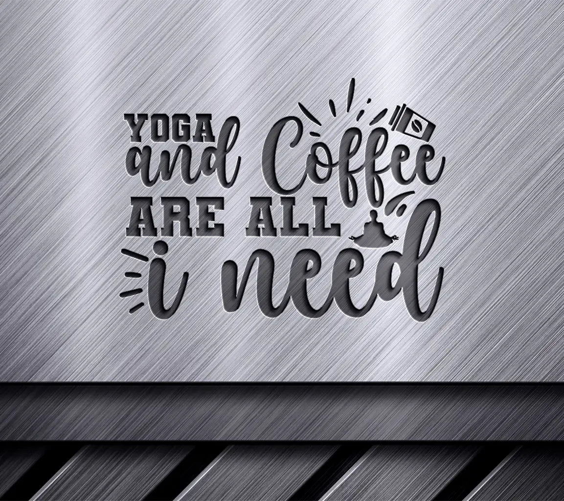 Yoga & Coffee SVG Design SVG