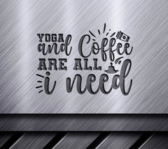 Yoga & Coffee SVG Design SVG