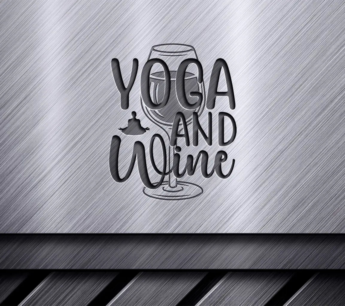 Yoga Wine Glass SVG SVG