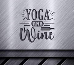 Yoga & Wine SVG Design SVG