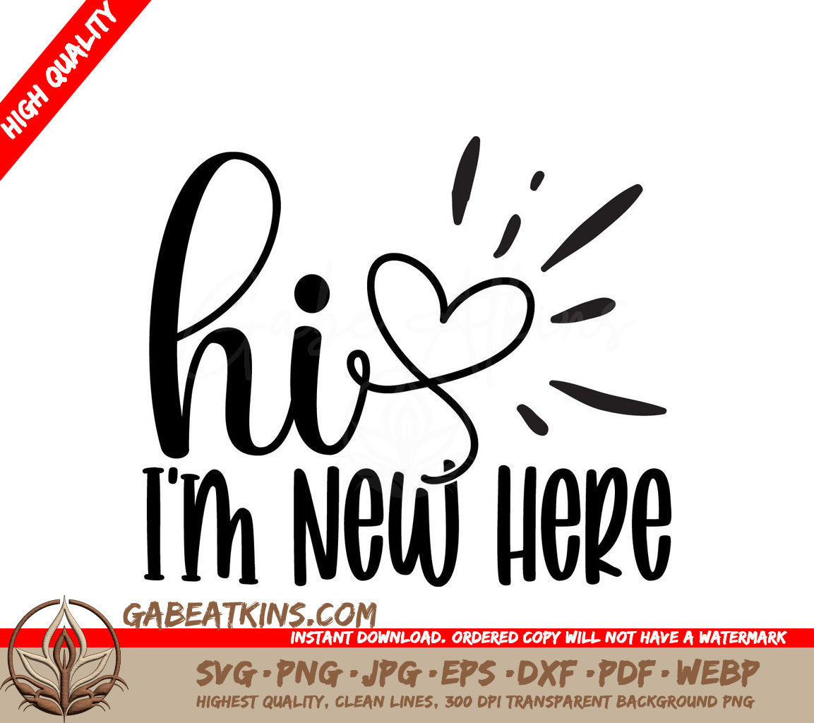 New Here SVG Cut File SVG