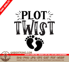 Plot Twist Baby SVG Design SVG