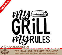 Grill Rules Hot Dog SVG SVG