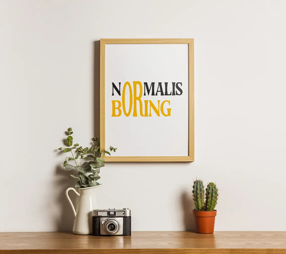 Yellow & Black Normal is Boring SVG SVG