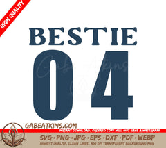 Blue Bestie 04 SVG Design SVG