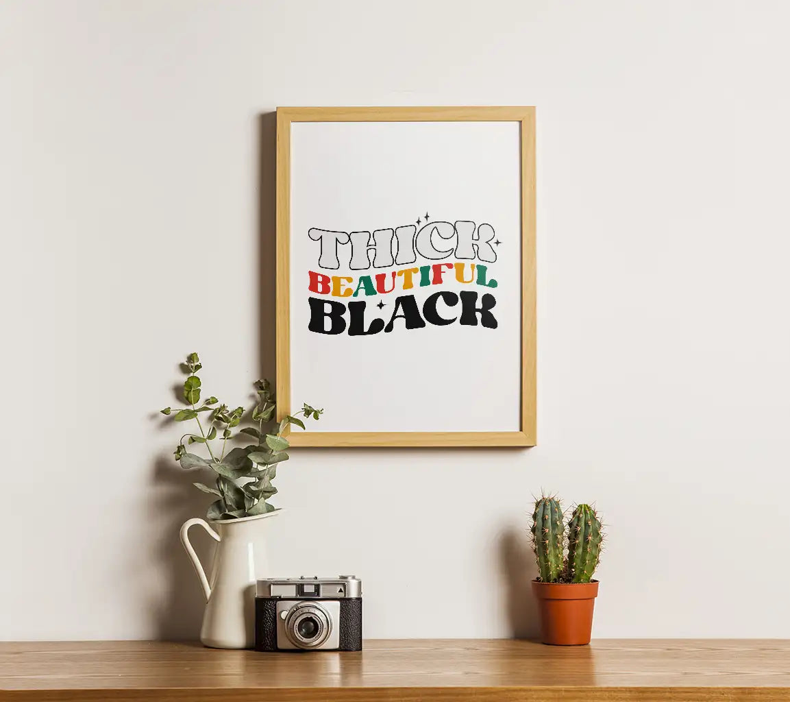 Black History Month Thick Beautiful SVG SVG