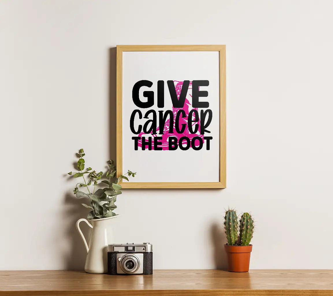 Give Cancer The Boot SVG SVG