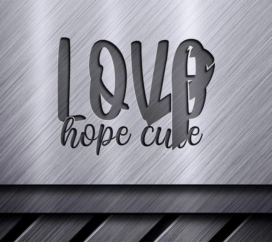 Pink Ribbon Love Hope Cure SVG SVG