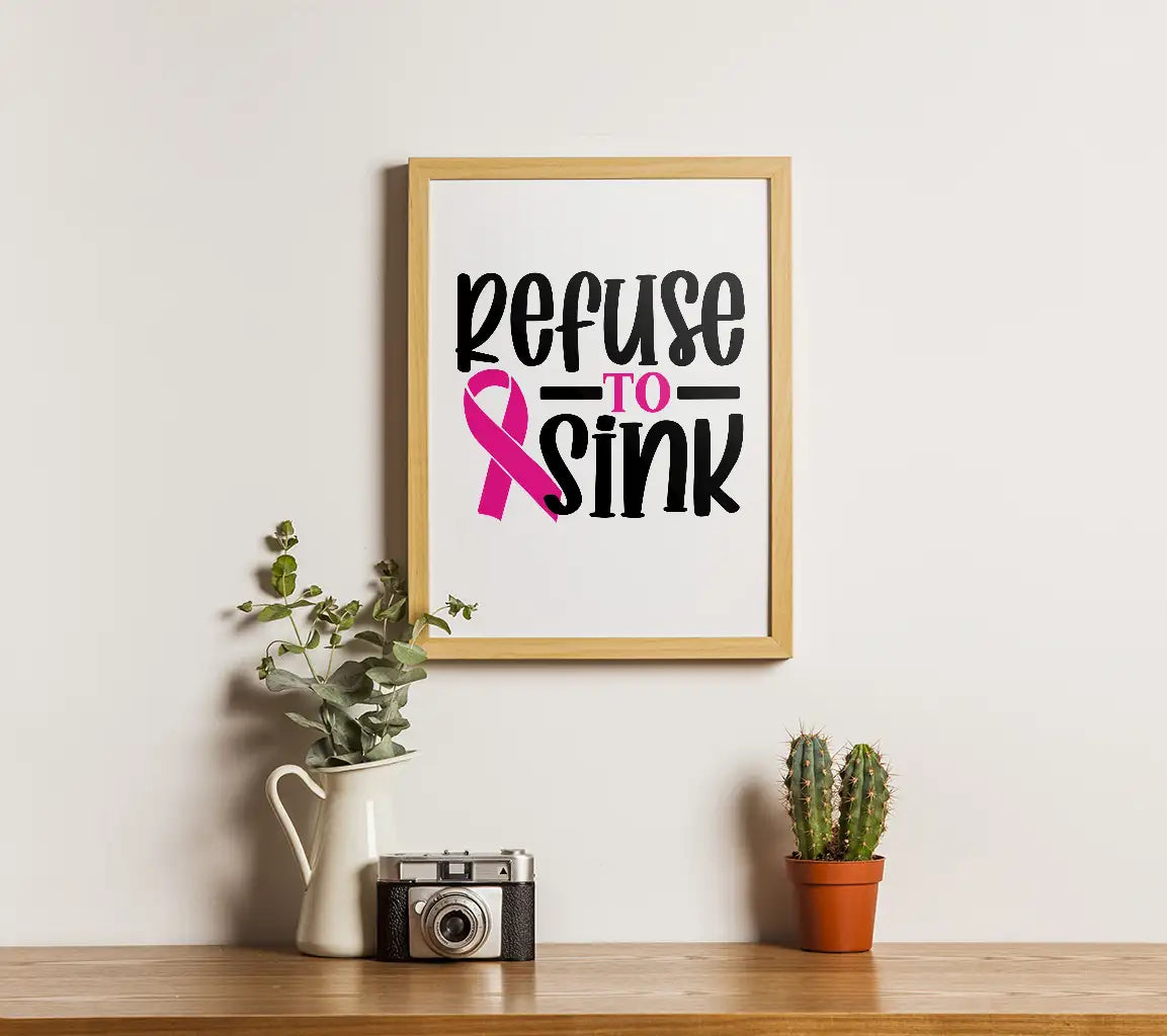 Pink Ribbon Refuse to Sink SVG SVG