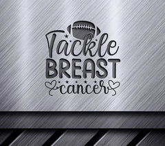 Pink & Black Tackle Breast Cancer SVG SVG