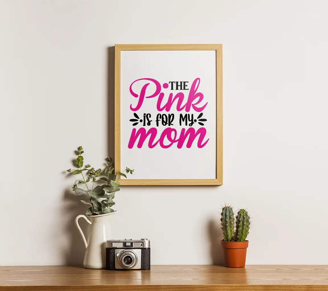 Pink Ribbon Mom SVG SVG