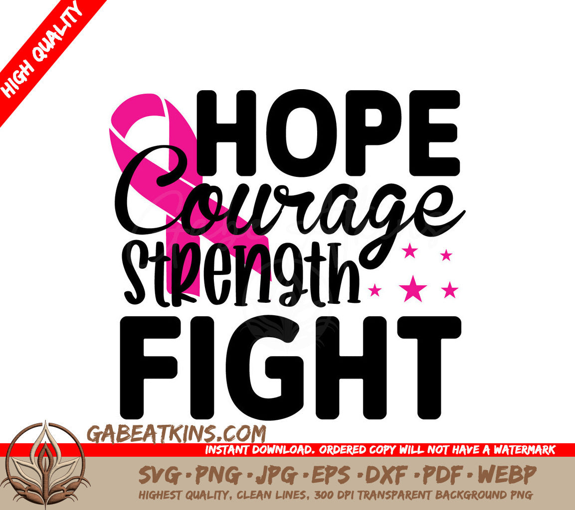 Breast Cancer Hope SVG Design SVG