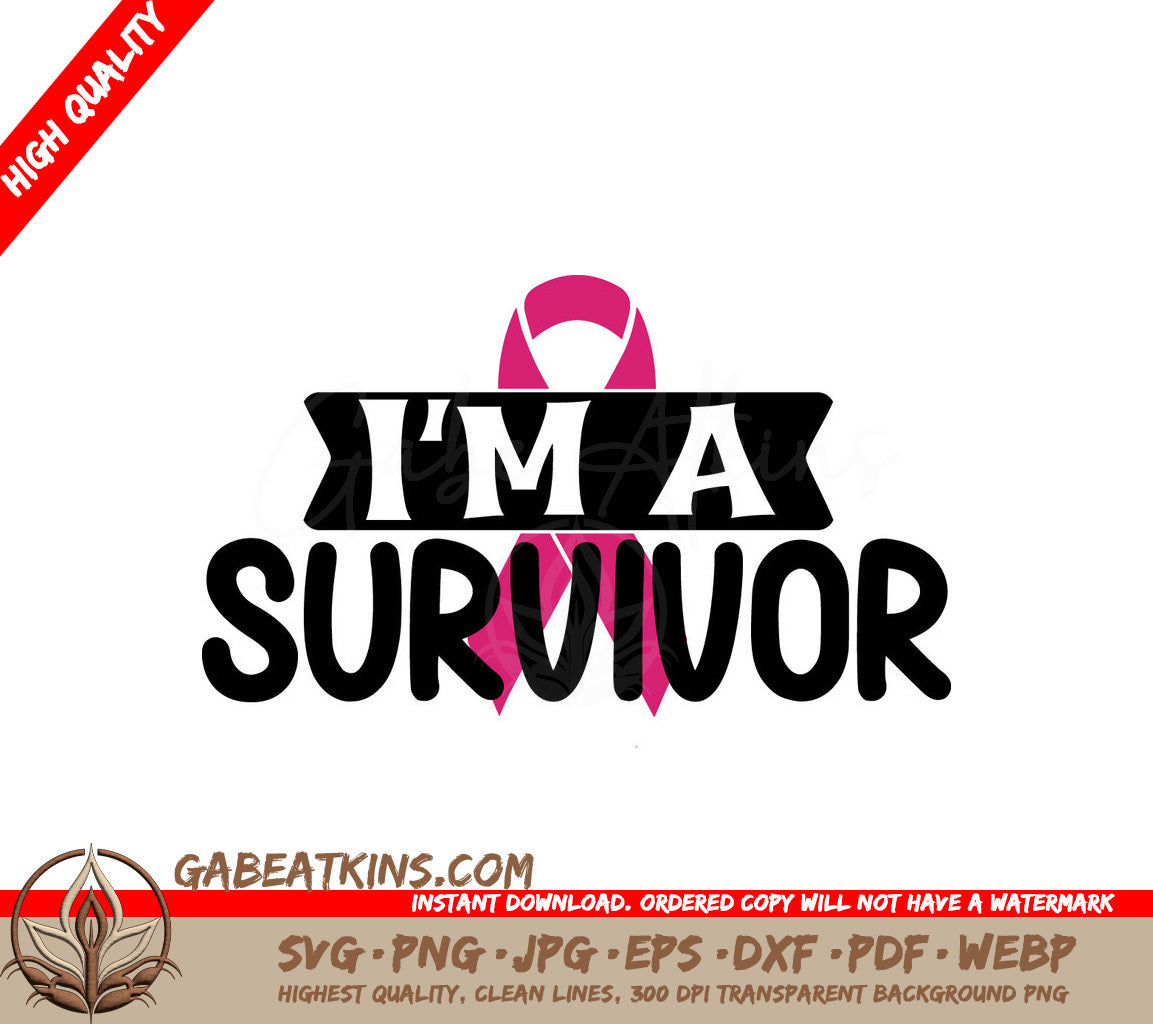 Pink Ribbon Breast Cancer Survivor SVG SVG