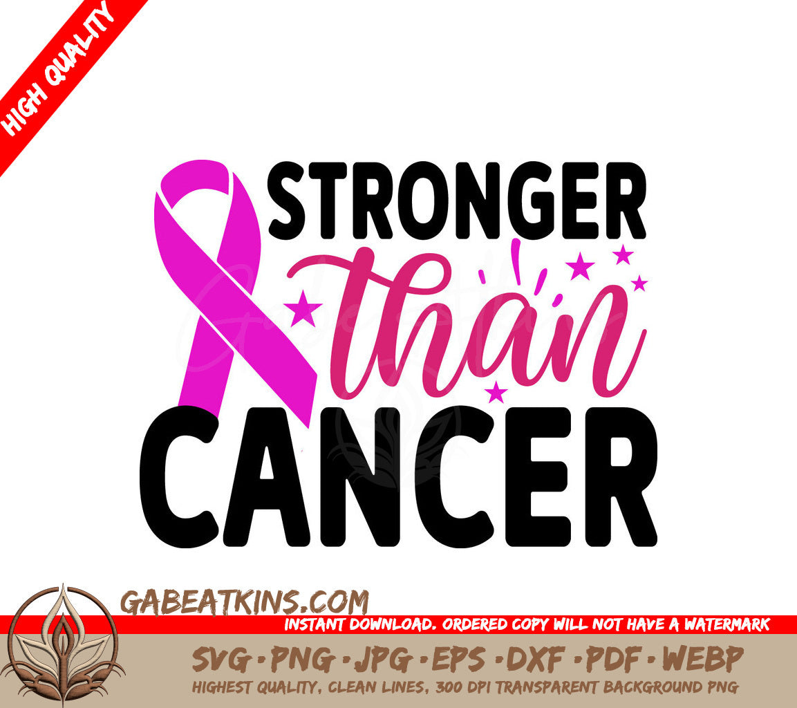 Pink Ribbon Cancer Strength SVG SVG