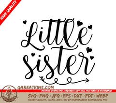 Little Sister SVG Design SVG