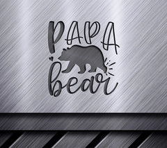 Papa Bear Silhouette SVG SVG