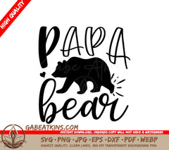 Papa Bear Silhouette SVG SVG