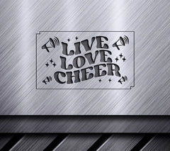 Live Love Cheer SVG Design SVG