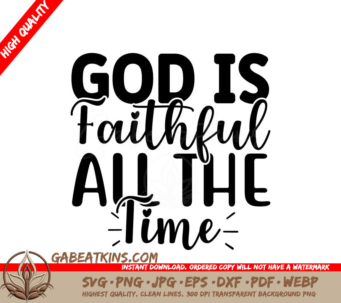 God Is Faithful SVG Design SVG